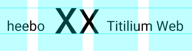 Mes deux choixs de typographie - heebo et titillium web