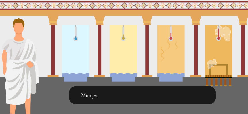 Capture d'écran du jeu qui vous permet de découvrir le dernier mini-jeu, où vous devez trouver l'ordre des bains.
